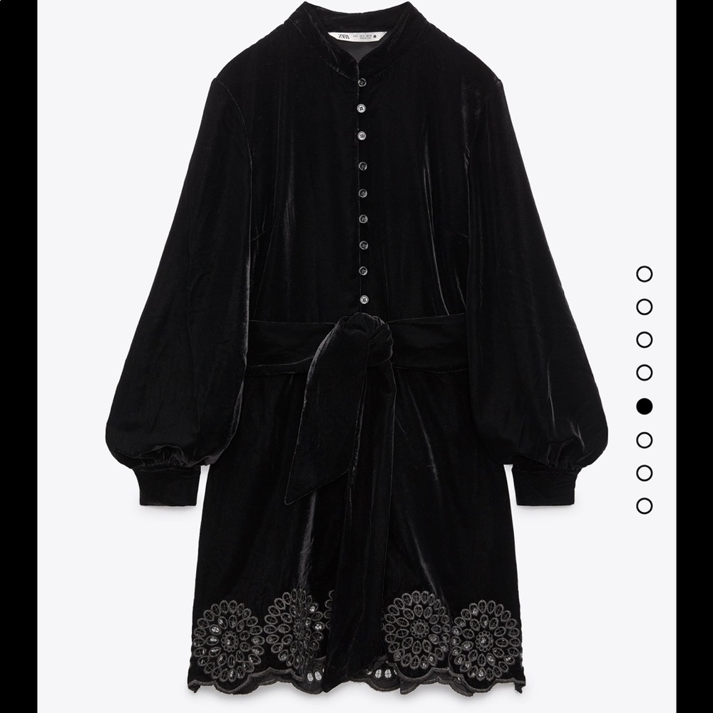 ♥️ ZARA NWT Velvet mini dress XS - Picture 2 of 5